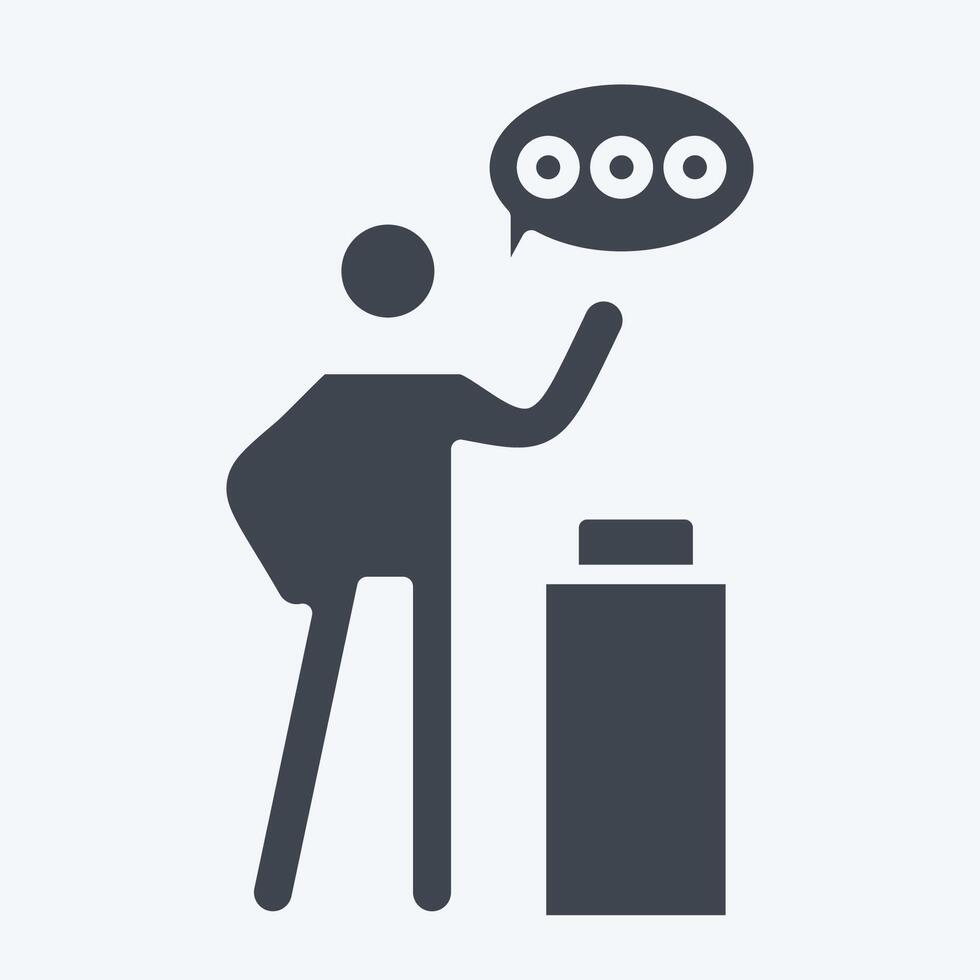 Icon Taking Oath. related to Justice symbol. glyph style. simple design editable vector