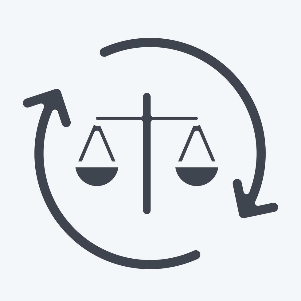Icon Legal Process. related to Justice symbol. glyph style. simple design editable vector