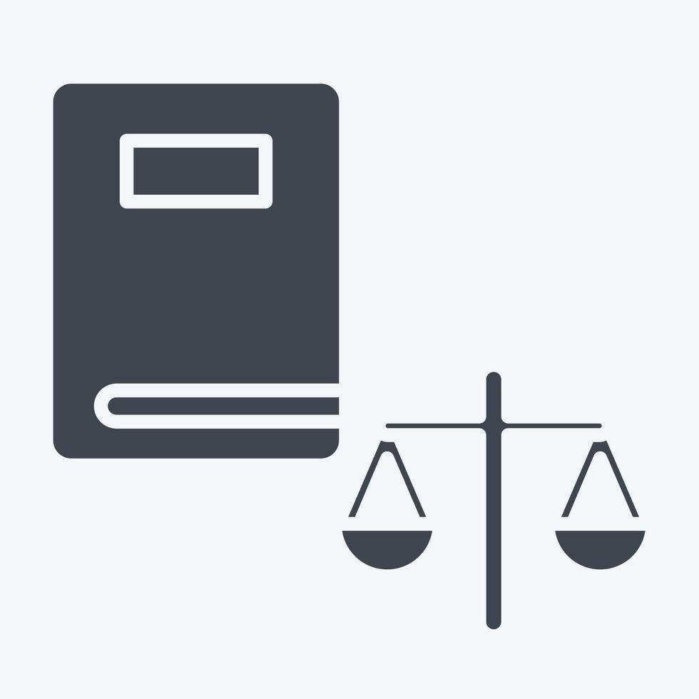 Icon Legal. related to Justice symbol. glyph style. simple design editable vector