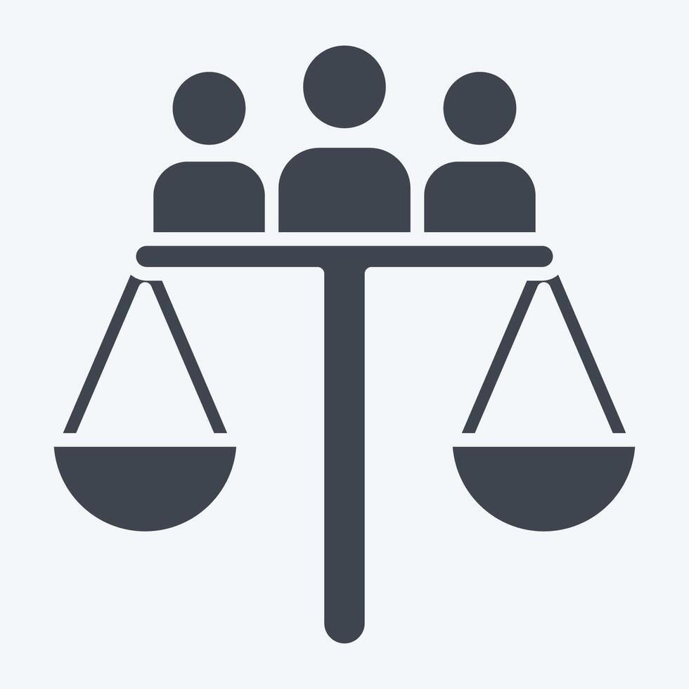 Icon Judgment. related to Justice symbol. glyph style. simple design editable 1 vector