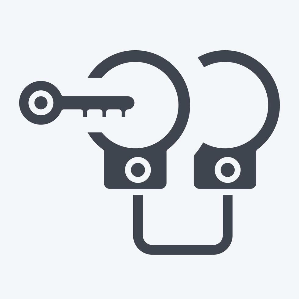 Icon Arrest. related to Justice symbol. glyph style. simple design editable vector