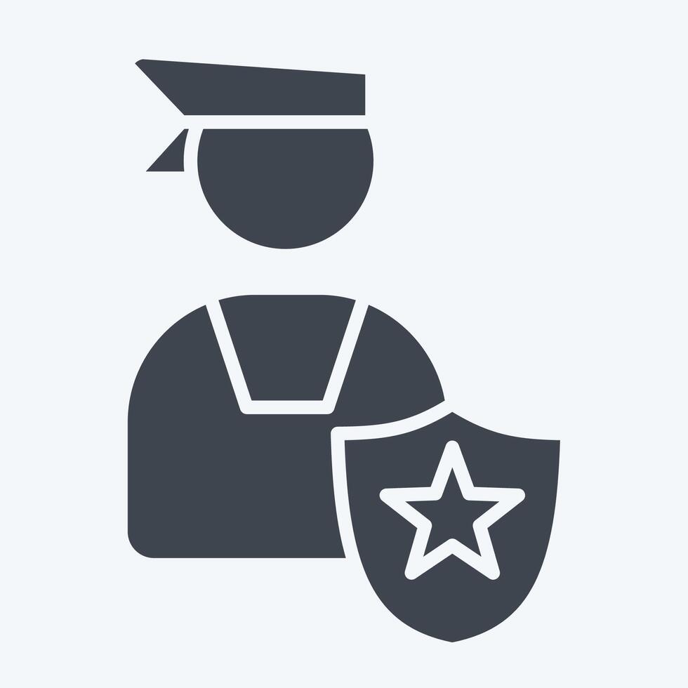 Icon Authority. related to Justice symbol. glyph style. simple design editable vector