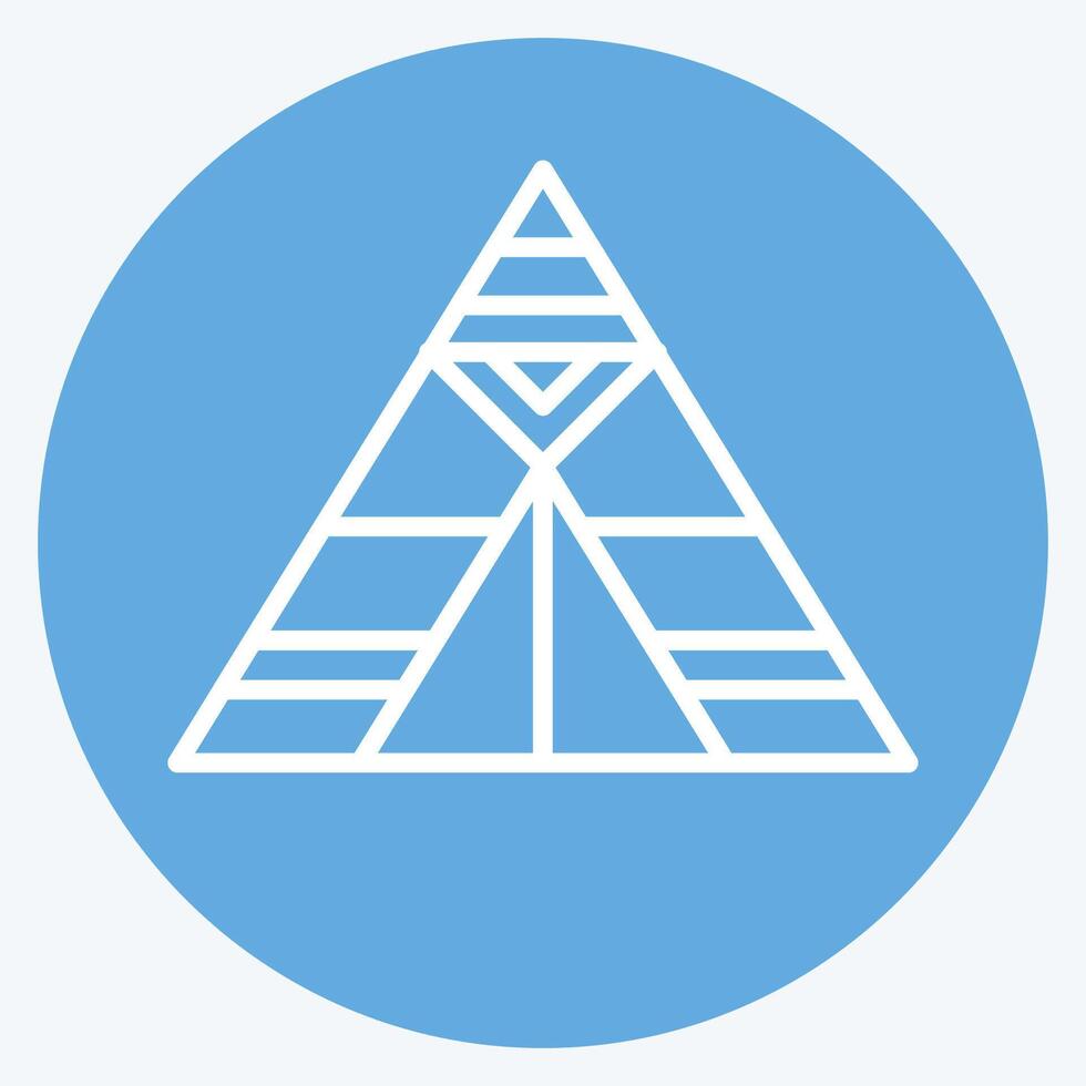 Icon Tent. related to Native American symbol. blue eyes style. design editable vector