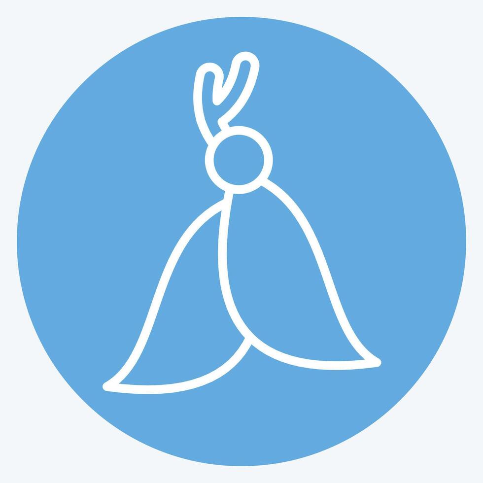 Icon Feather. related to Native American symbol. blue eyes style. design editable vector