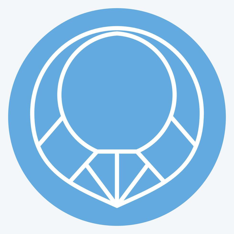 Icon Neklace. related to Native American symbol. blue eyes style. design editable vector