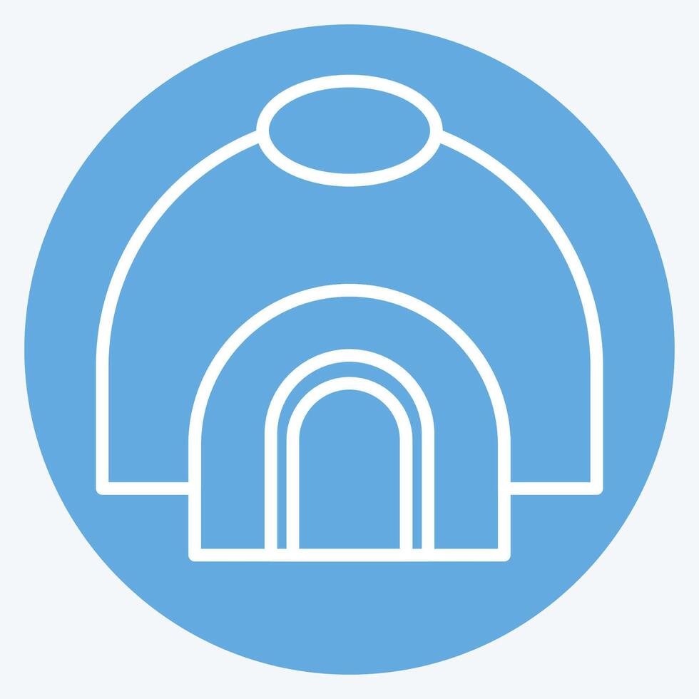 Icon Hut. related to Native American symbol. blue eyes style. design editable vector