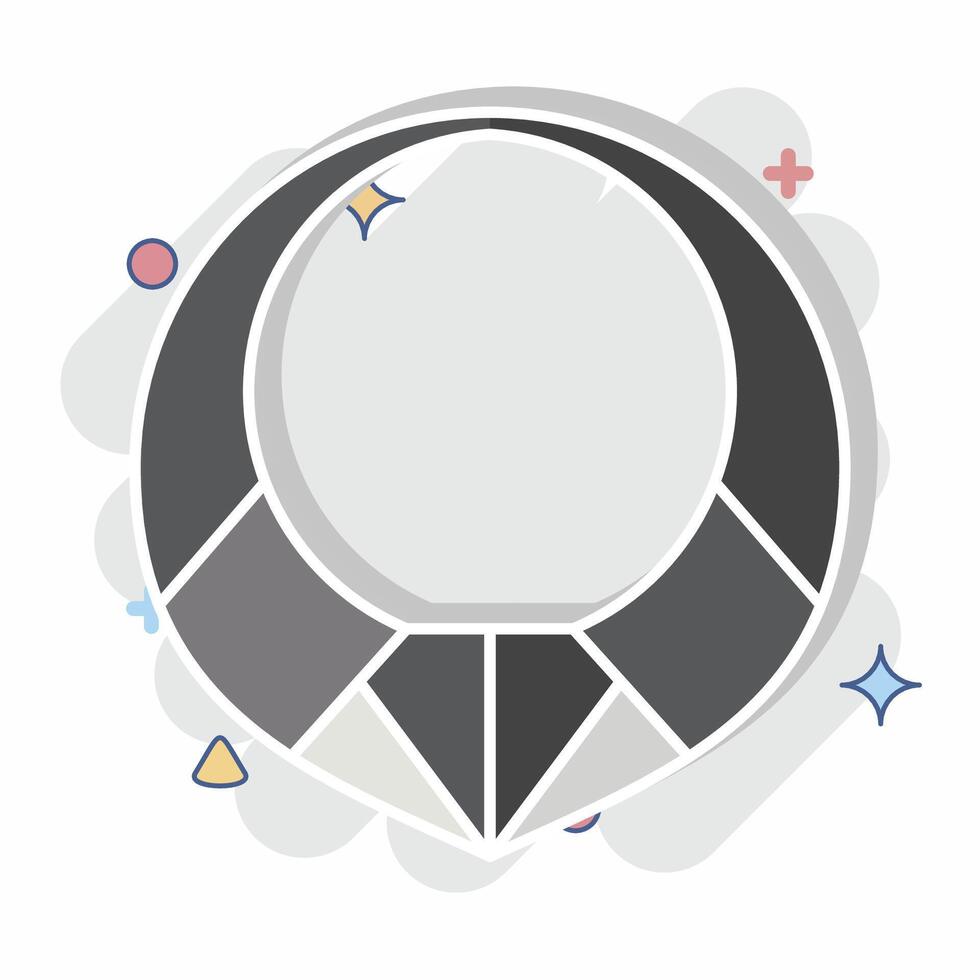 Icon Neklace. related to Native American symbol. comic style. design editable vector