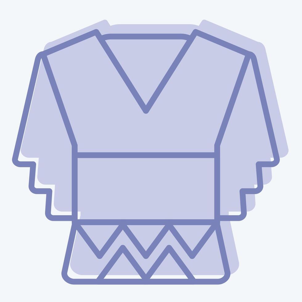 Icon Shirt. related to Native American symbol. two tone style. design editable vector