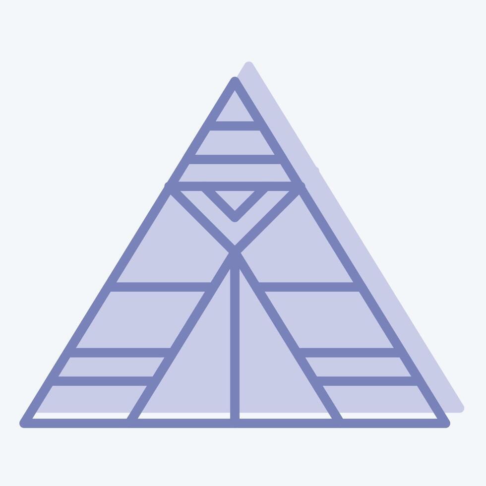 Icon Tent. related to Native American symbol. two tone style. design editable vector