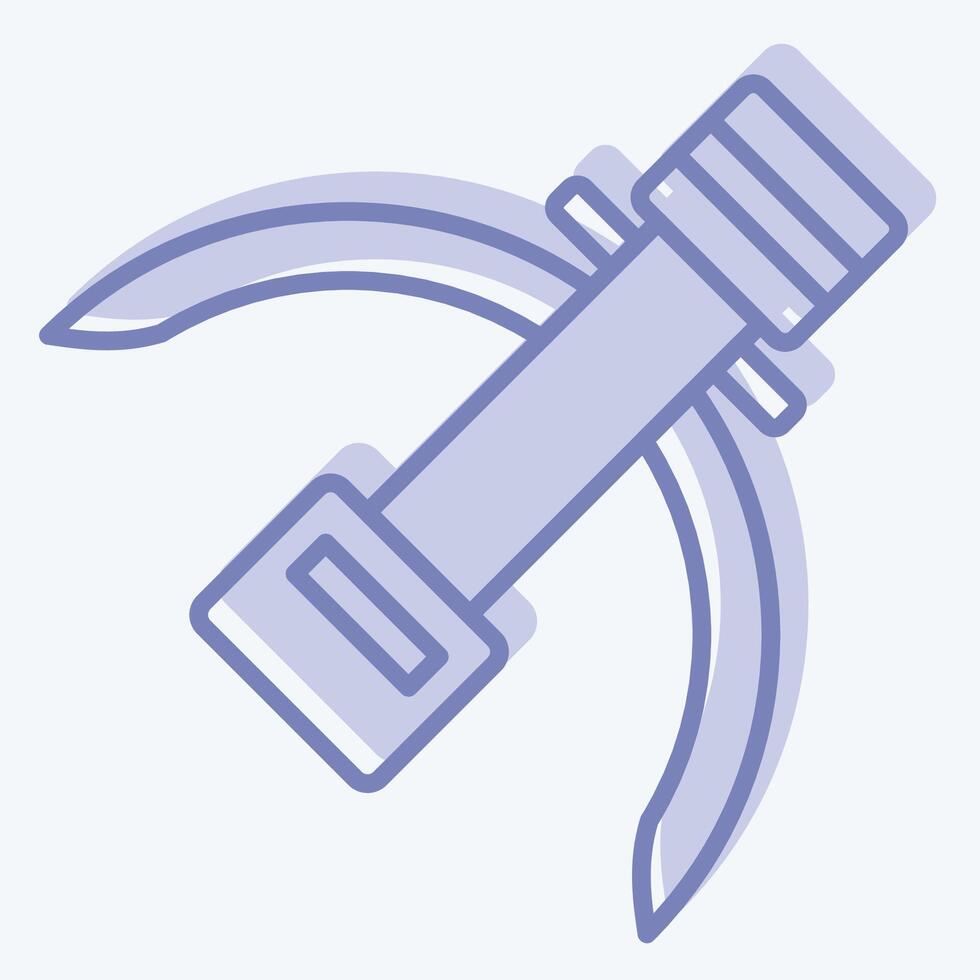 Icon Crossbow. related to Native American symbol. two tone style. design editable vector