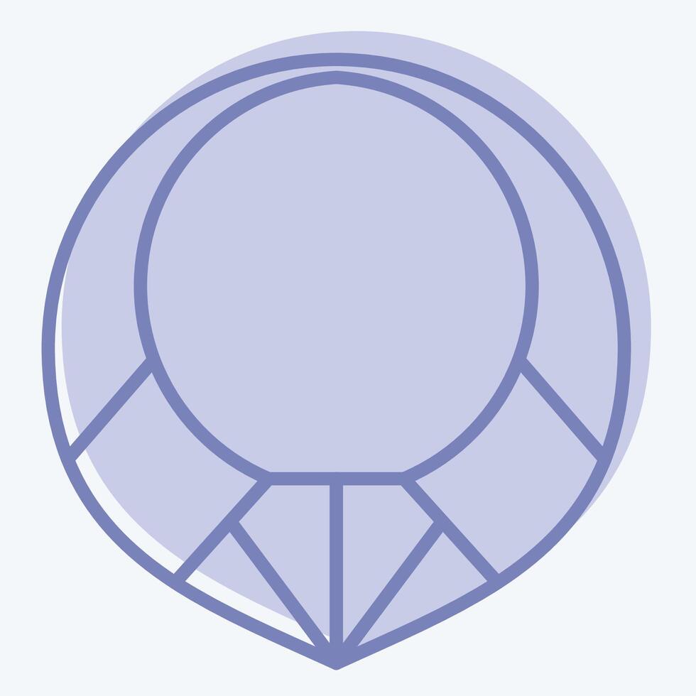 Icon Neklace. related to Native American symbol. two tone style. design editable vector