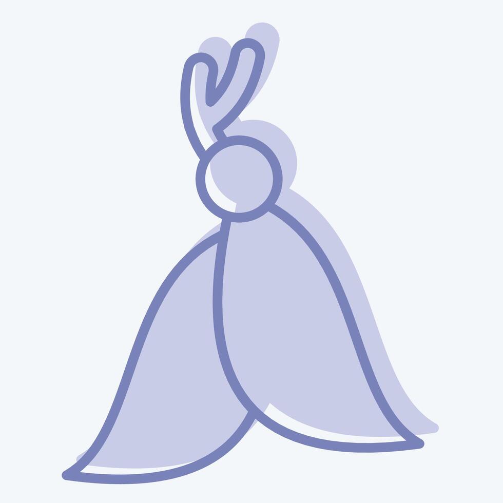 Icon Feather. related to Native American symbol. two tone style. design editable vector