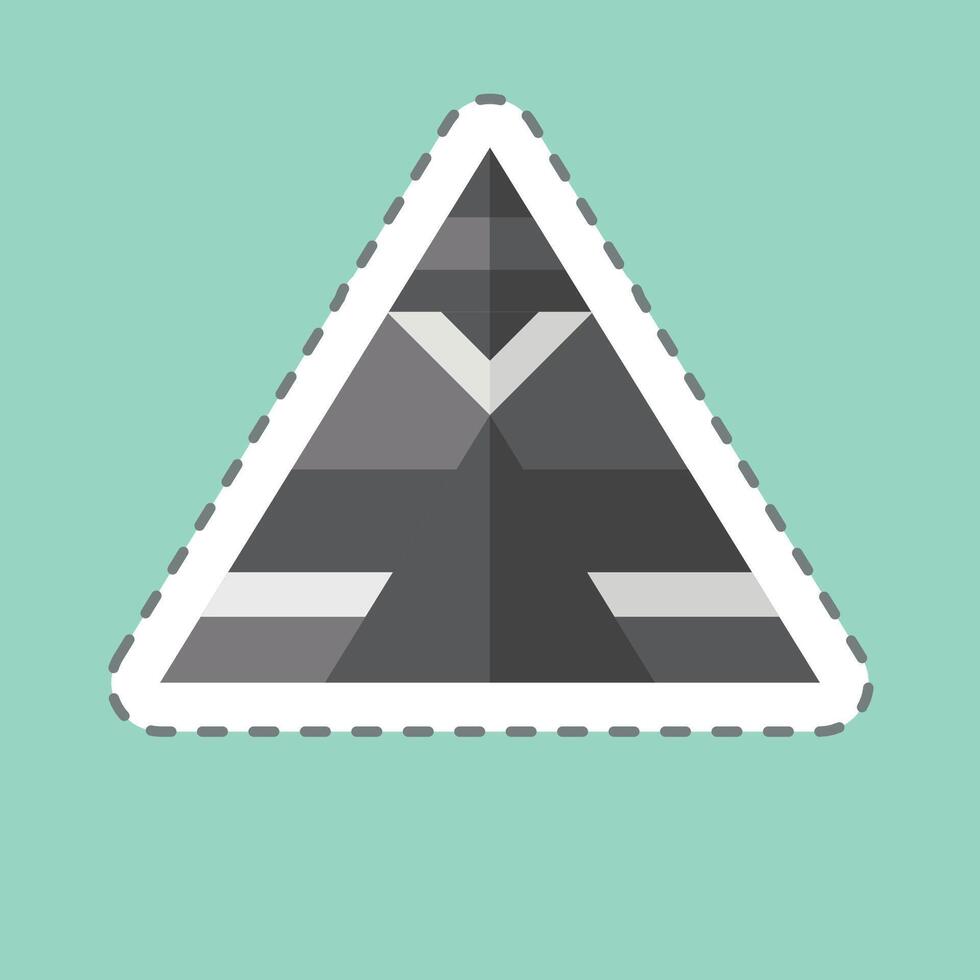 Sticker line cut Tent. related to Native American symbol. design editable vector