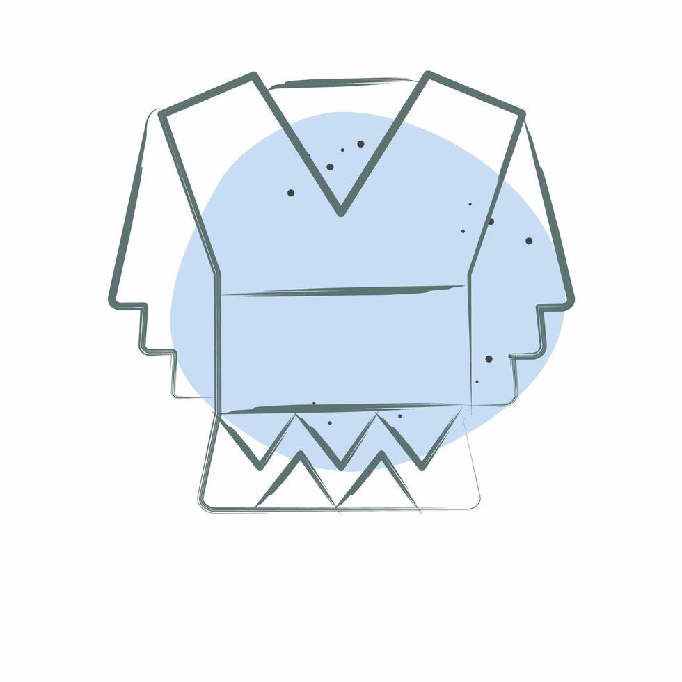 Icon Shirt. related to Native American symbol. Color Spot Style. design editable vector