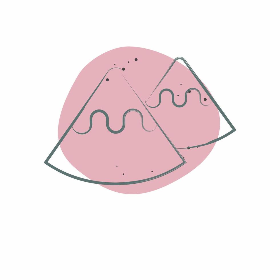 Icon Mountain. related to Native American symbol. Color Spot Style. design editable vector