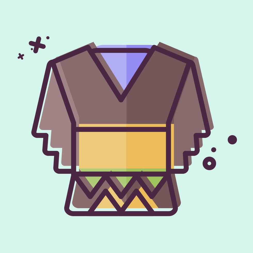 Icon Shirt. related to Native American symbol. MBE style. design editable vector