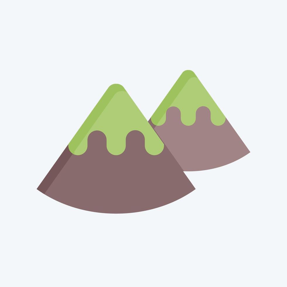 Icon Mountain. related to Native American symbol. flat style. design editable vector
