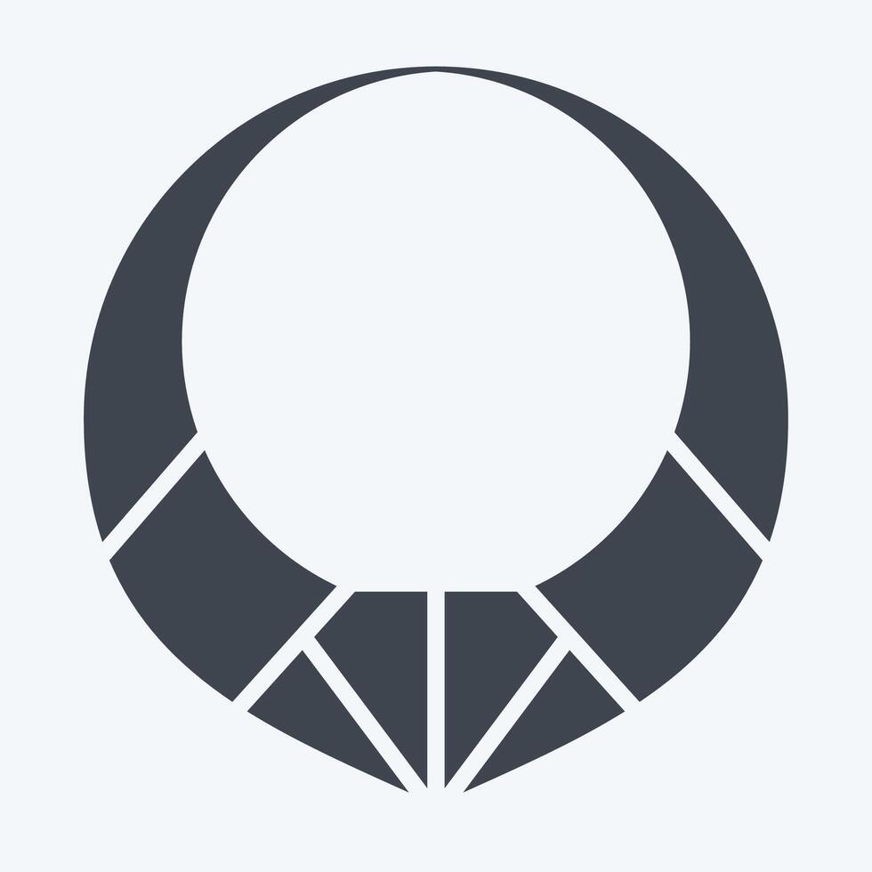 Icon Neklace. related to Native American symbol. glyph style. design editable vector
