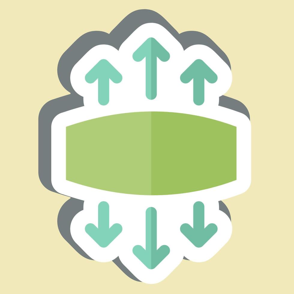 Sticker Stretch. related to Fabric symbol. simple design editable vector