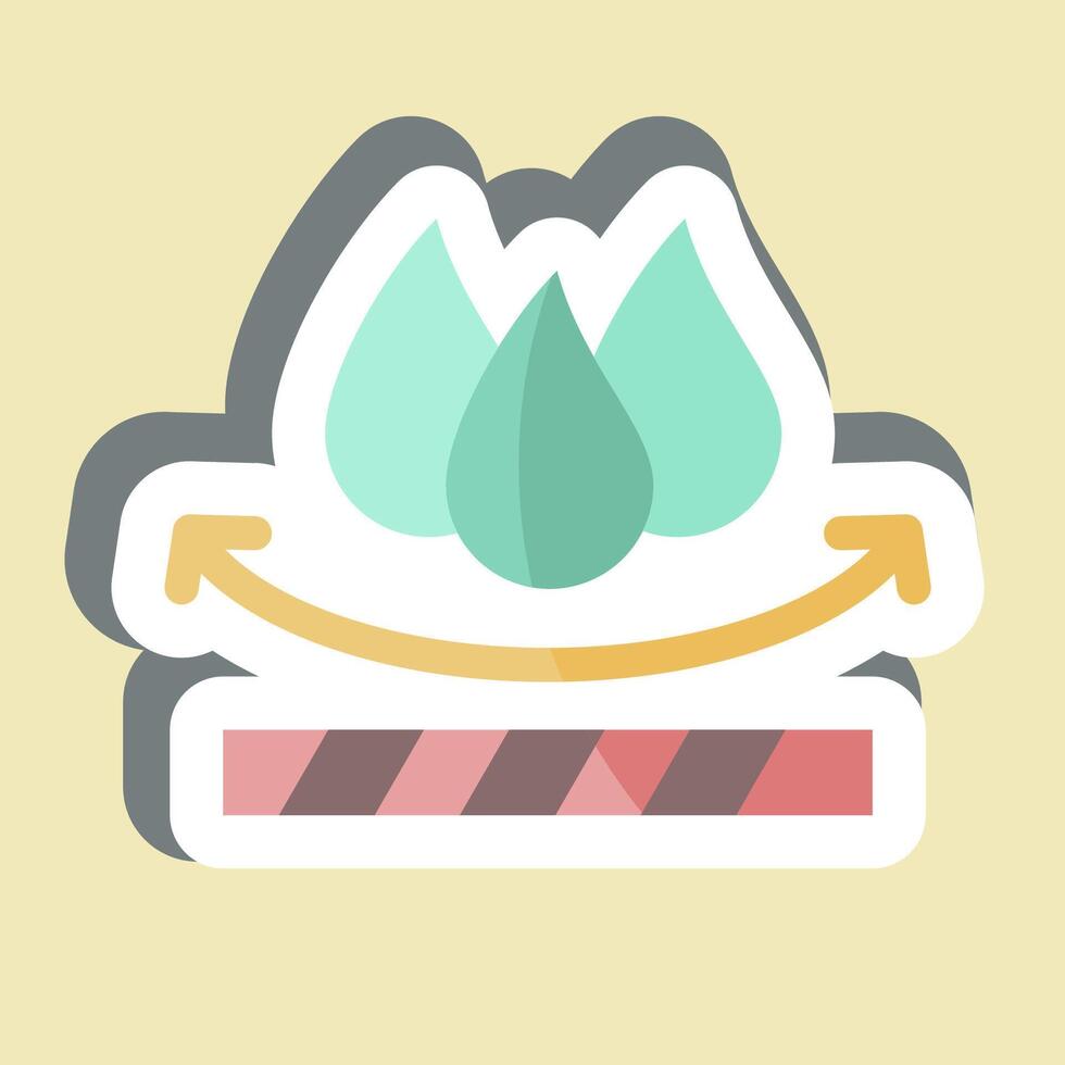 image descriptionSticker Waterproof. related to Fabric symbol. simple design editable vector