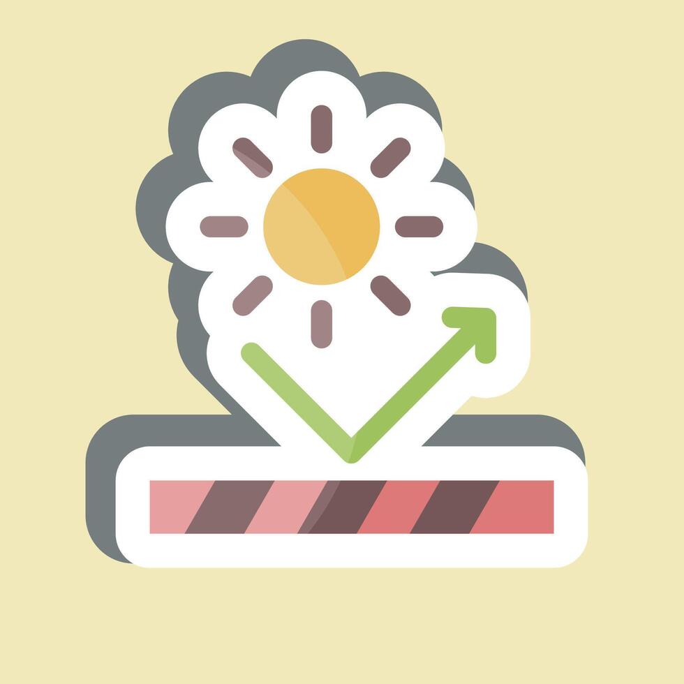 Sticker UV Protection. related to Fabric symbol. simple design editable vector