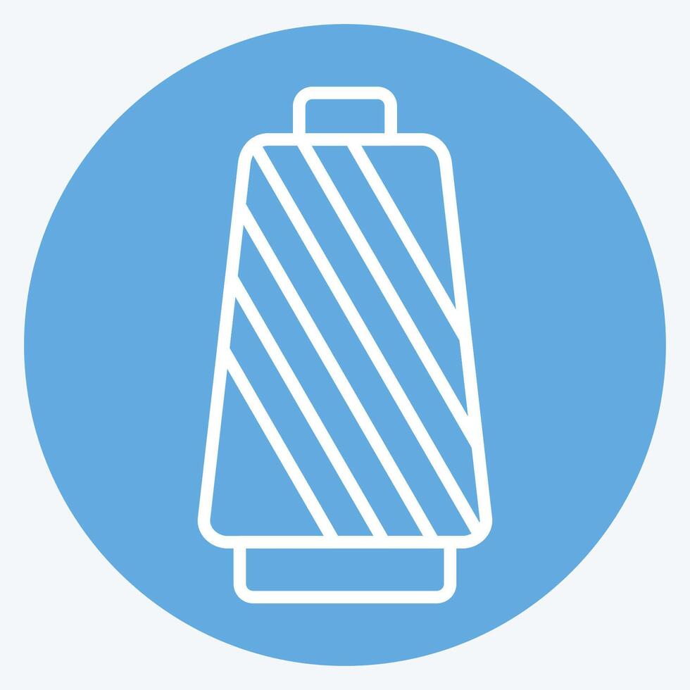 Icon Thread. related to Fabric symbol. blue eyes style. simple design editable vector