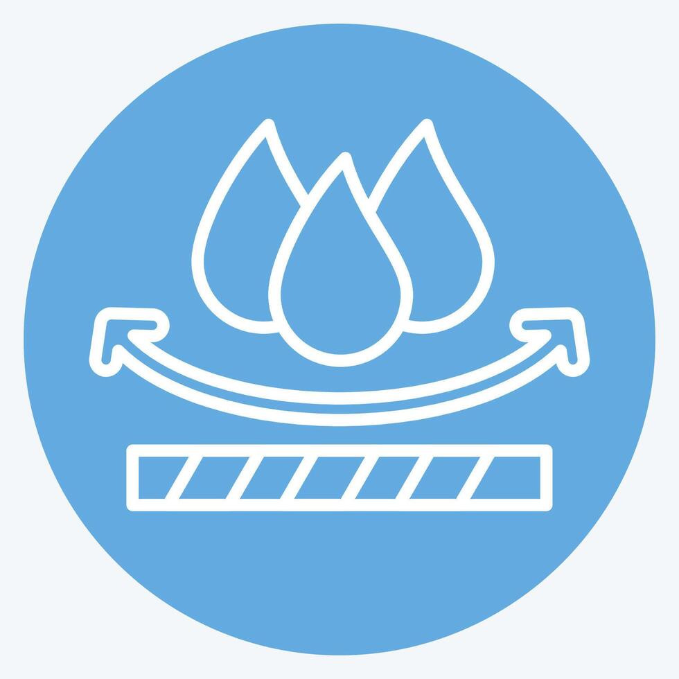 Icon Waterproof. related to Fabric symbol. blue eyes style. simple design editable vector