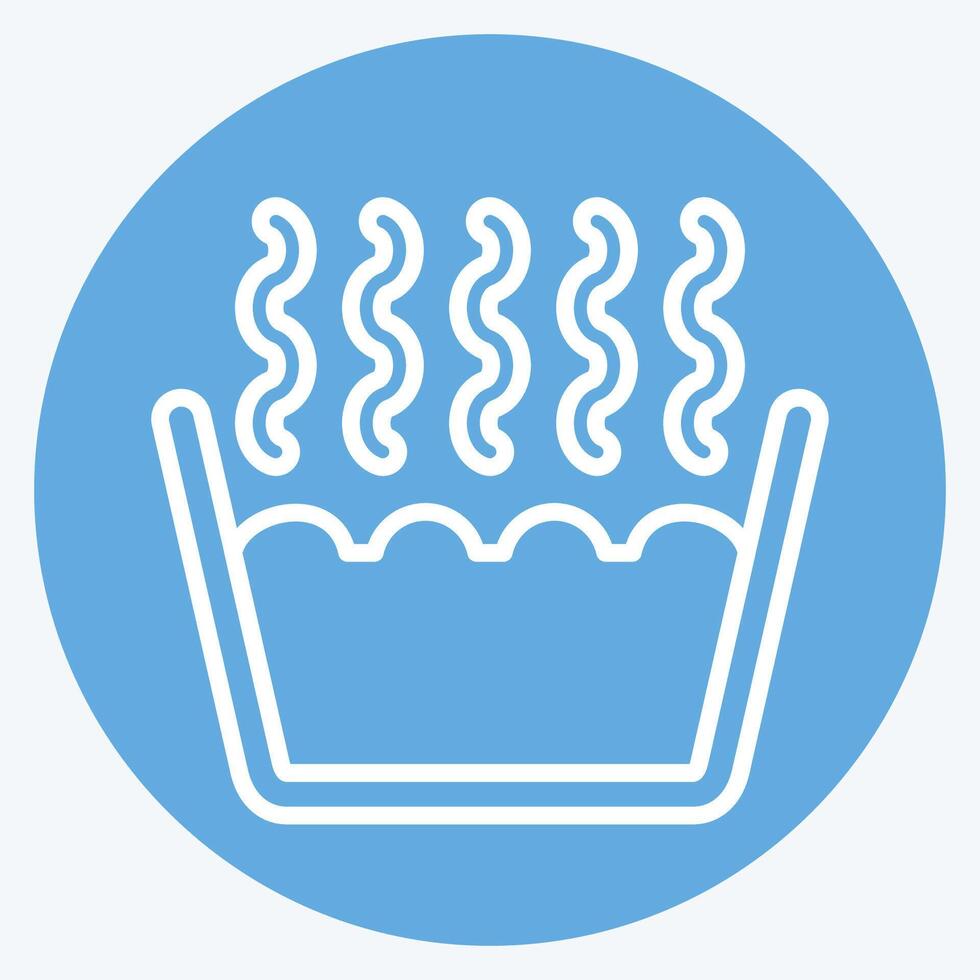 Icon Hot Water Bucket. related to Fabric symbol. blue eyes style. simple design editable vector