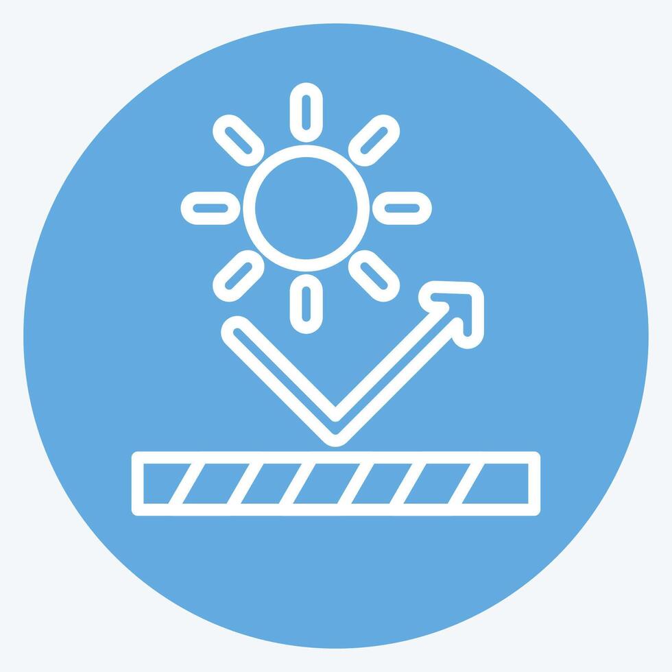 Icon UV Protection. related to Fabric symbol. blue eyes style. simple design editable vector