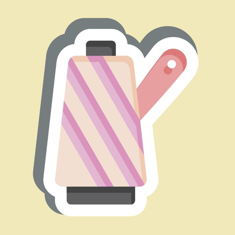 Sticker Fabric Roll. related to Fabric symbol. simple design editable vector