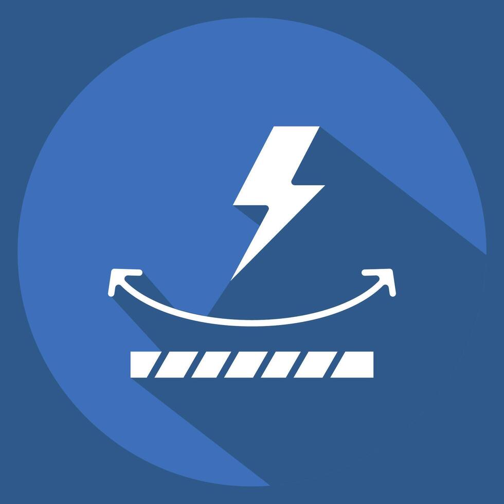 Icon Anti Static. related to Fabric symbol. long shadow style. simple design editable vector