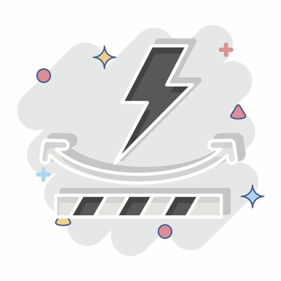 Icon Anti Static. related to Fabric symbol. comic style. simple design editable vector