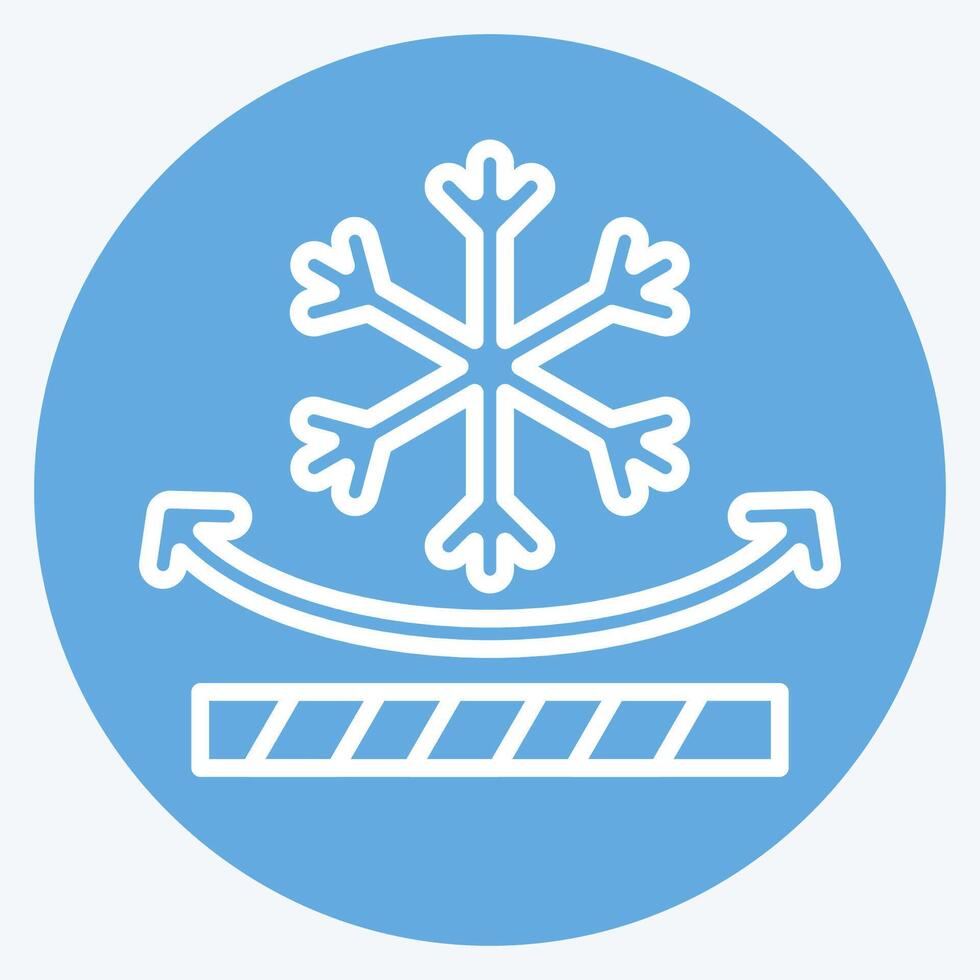 Icon Snow Resistant. related to Fabric symbol. blue eyes style. simple design editable vector