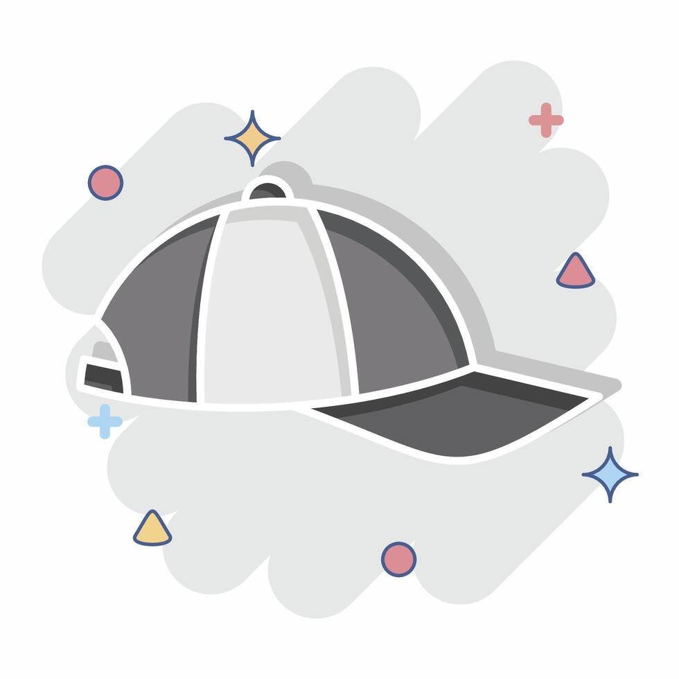 Icon Cap. related to Fabric symbol. comic style. simple design editable vector
