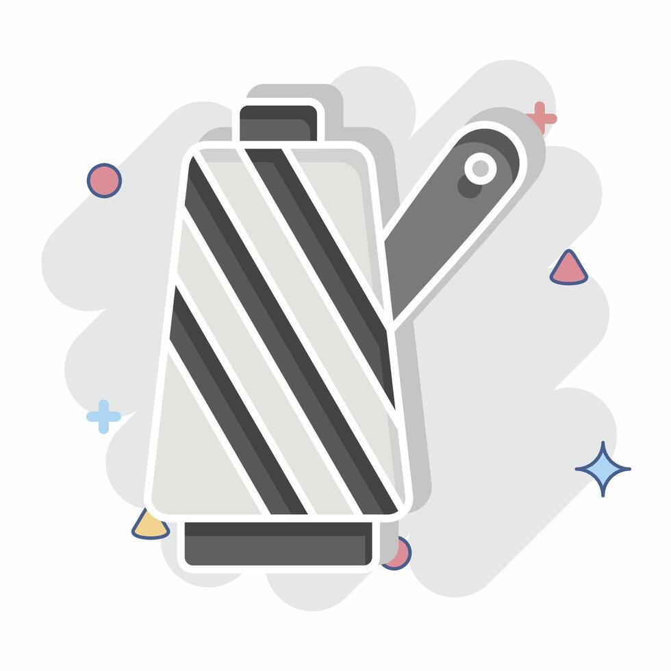 Icon Fabric Roll. related to Fabric symbol. comic style. simple design editable vector