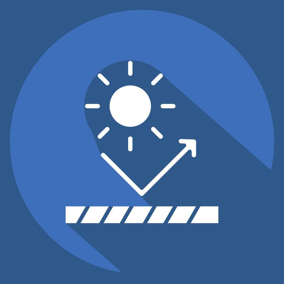 Icon UV Protection. related to Fabric symbol. long shadow style. simple design editable vector