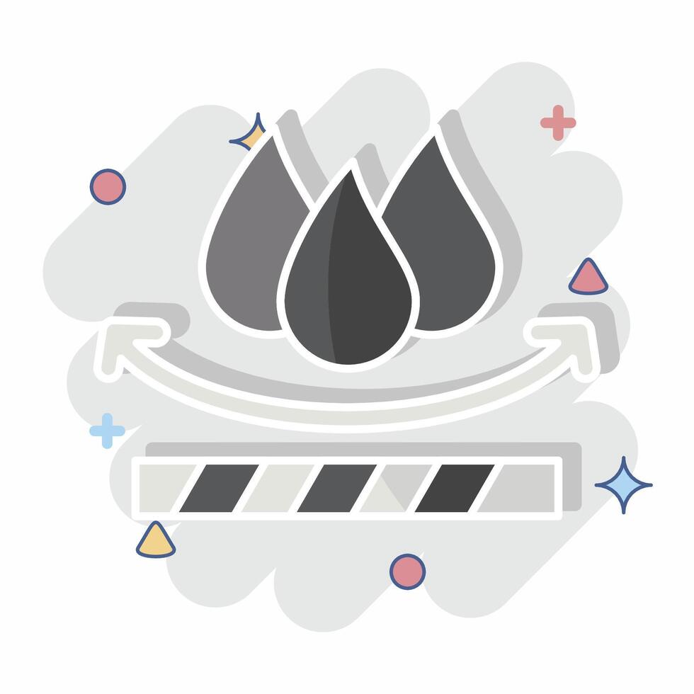 Icon Waterproof. related to Fabric symbol. comic style. simple design editable vector