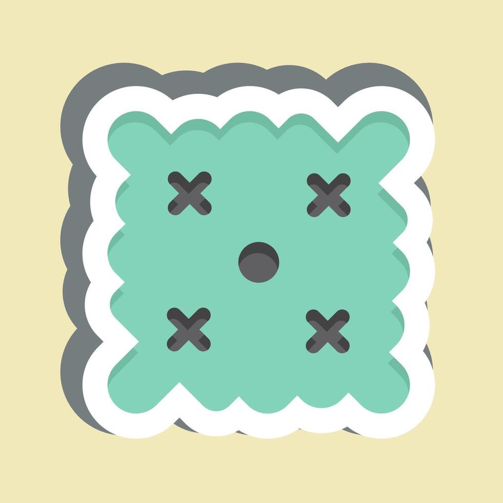 Sticker Easter Wishes. related to Fabric symbol. simple design editable vector