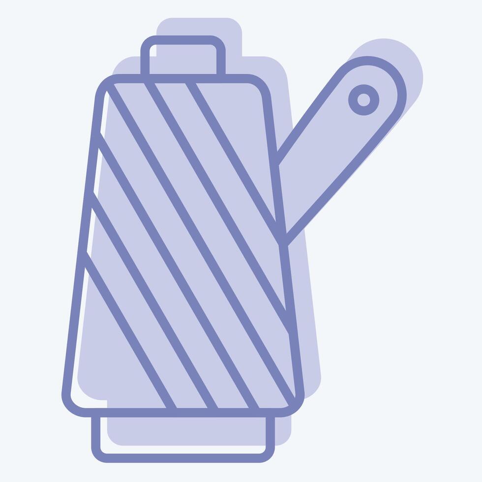 Icon Fabric Roll. related to Fabric symbol. two tone style. simple design editable vector