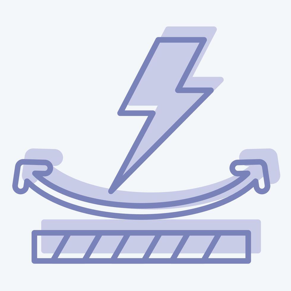 Icon Anti Static. related to Fabric symbol. two tone style. simple design editable vector