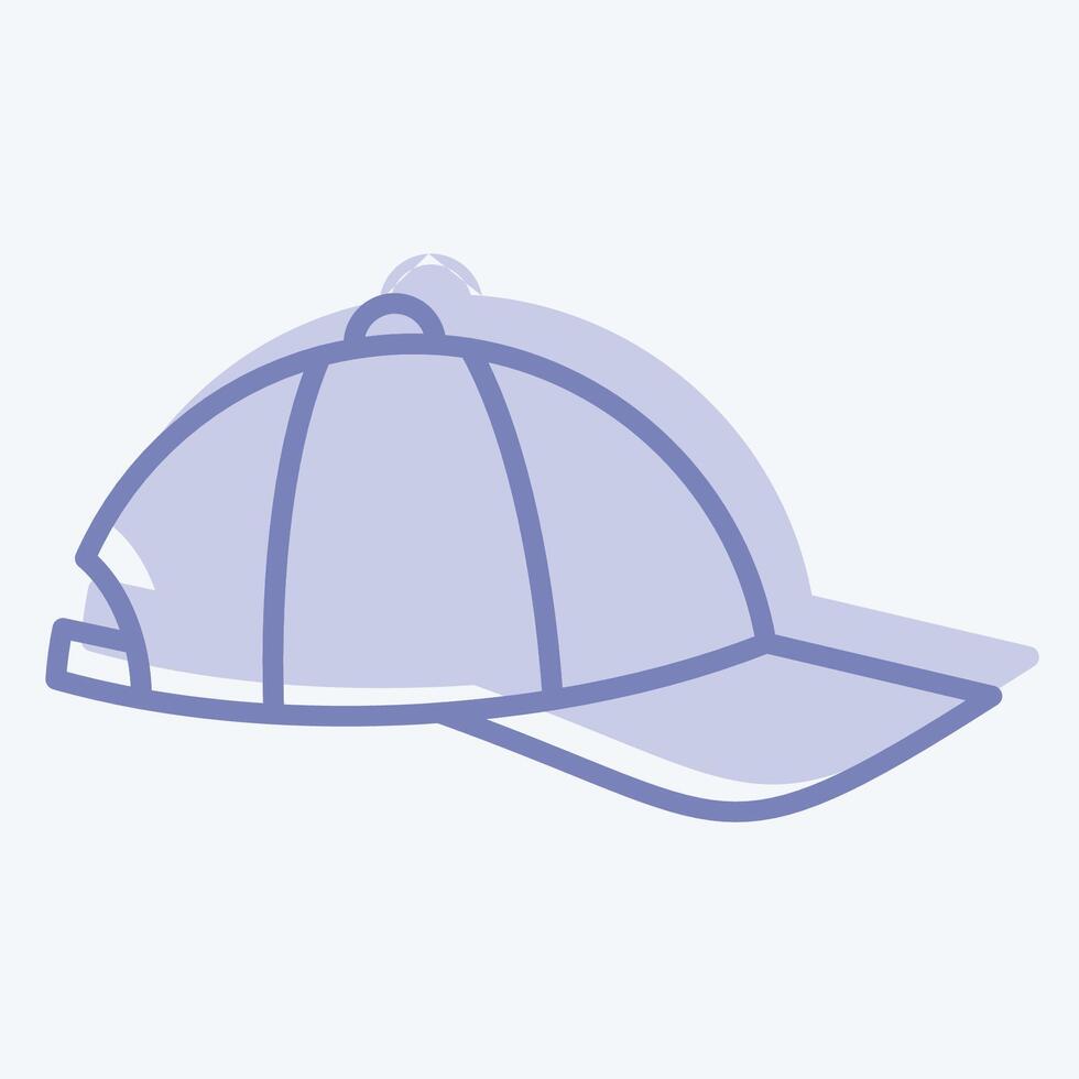 Icon Cap. related to Fabric symbol. two tone style. simple design editable vector