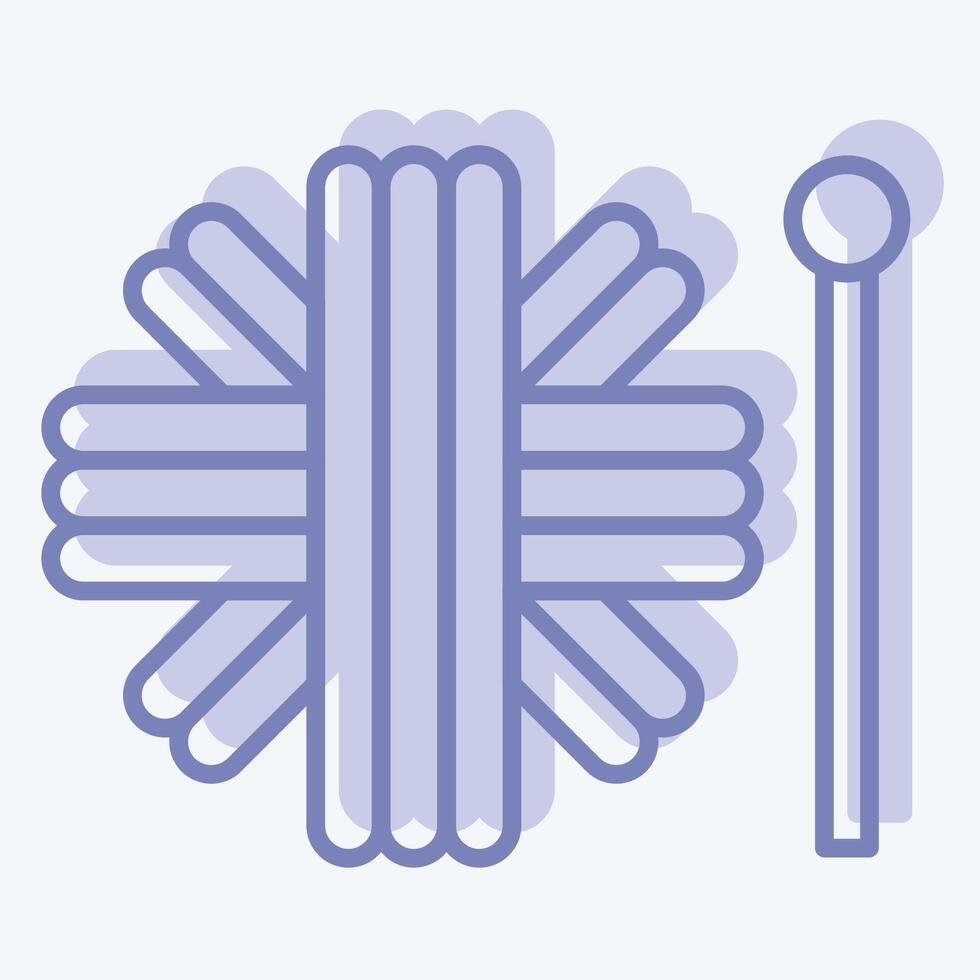 Icon Fence. related to Fabric symbol. two tone style. simple design editable vector