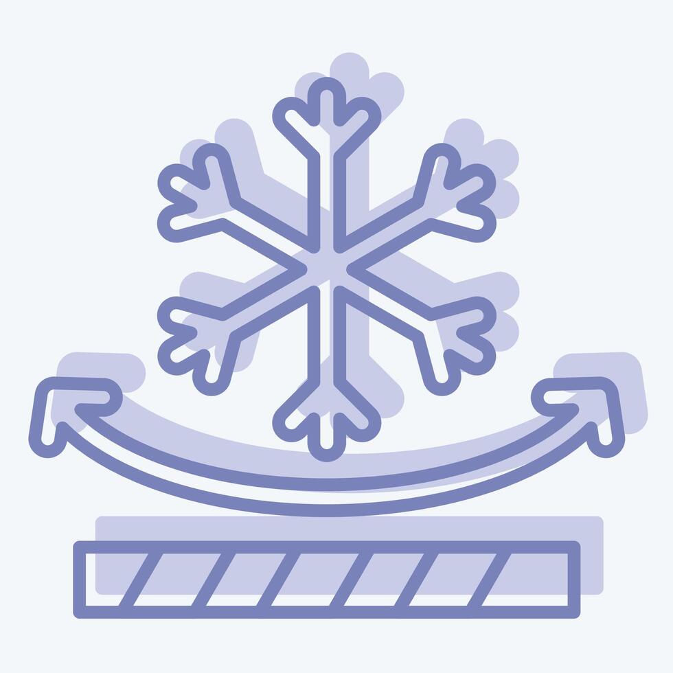 Icon Snow Resistant. related to Fabric symbol. two tone style. simple design editable vector