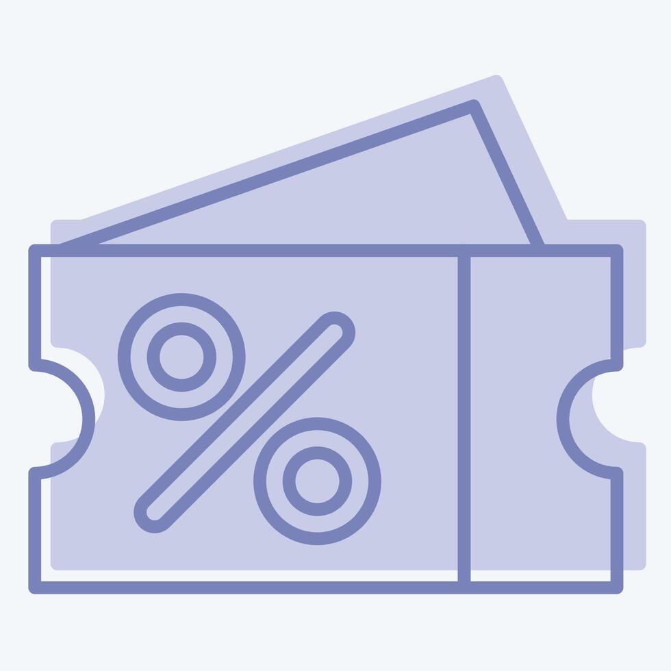 Icon Tag. related to Fabric symbol. two tone style. simple design editable vector