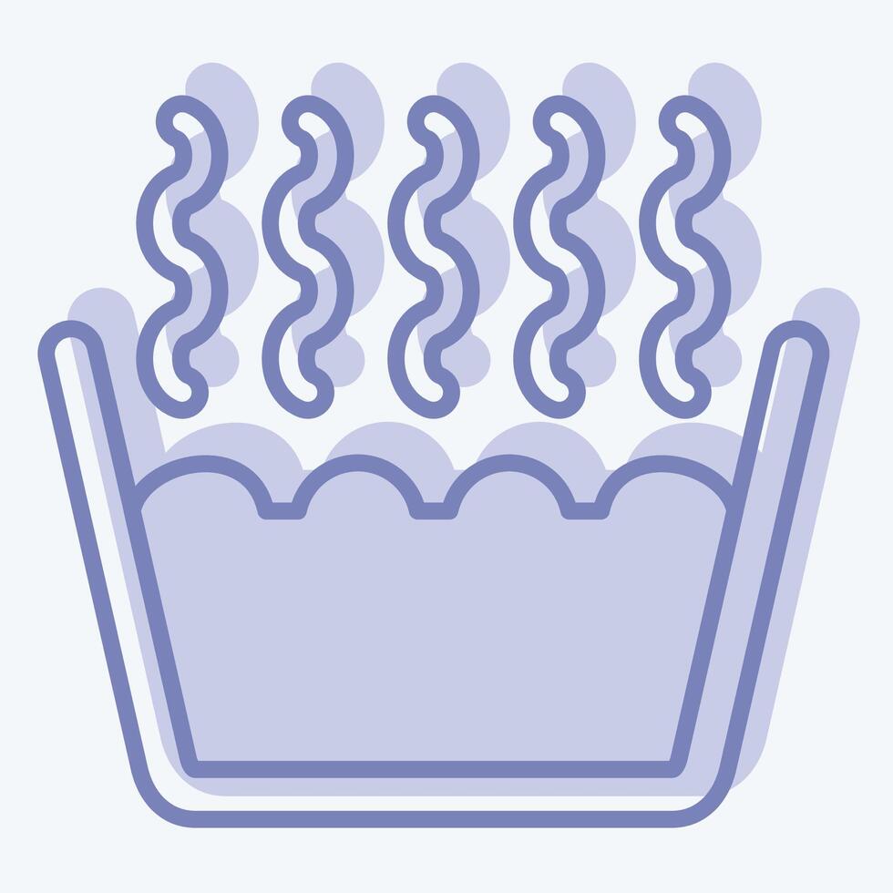 Icon Hot Water Bucket. related to Fabric symbol. two tone style. simple design editable vector