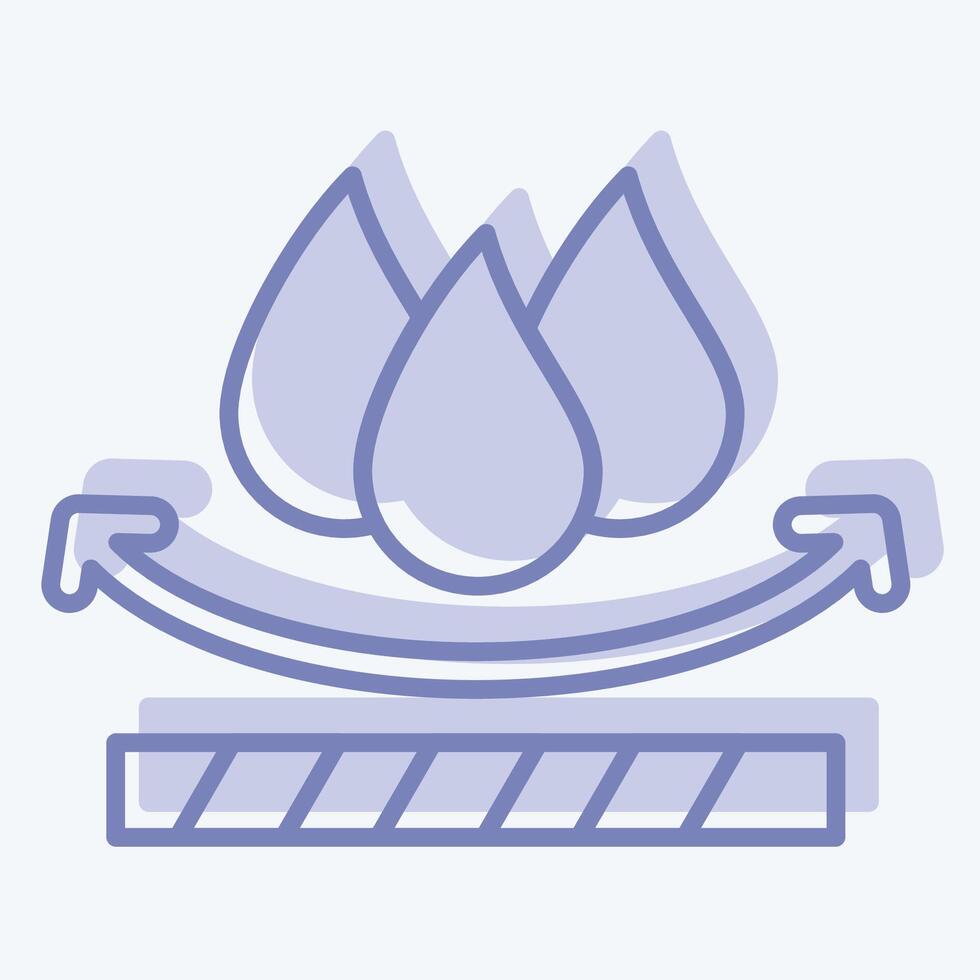 Icon Waterproof. related to Fabric symbol. two tone style. simple design editable vector