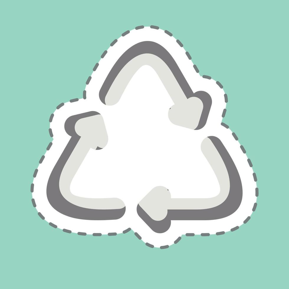Sticker line cut Eco Friendly. related to Fabric symbol. simple design editable vector