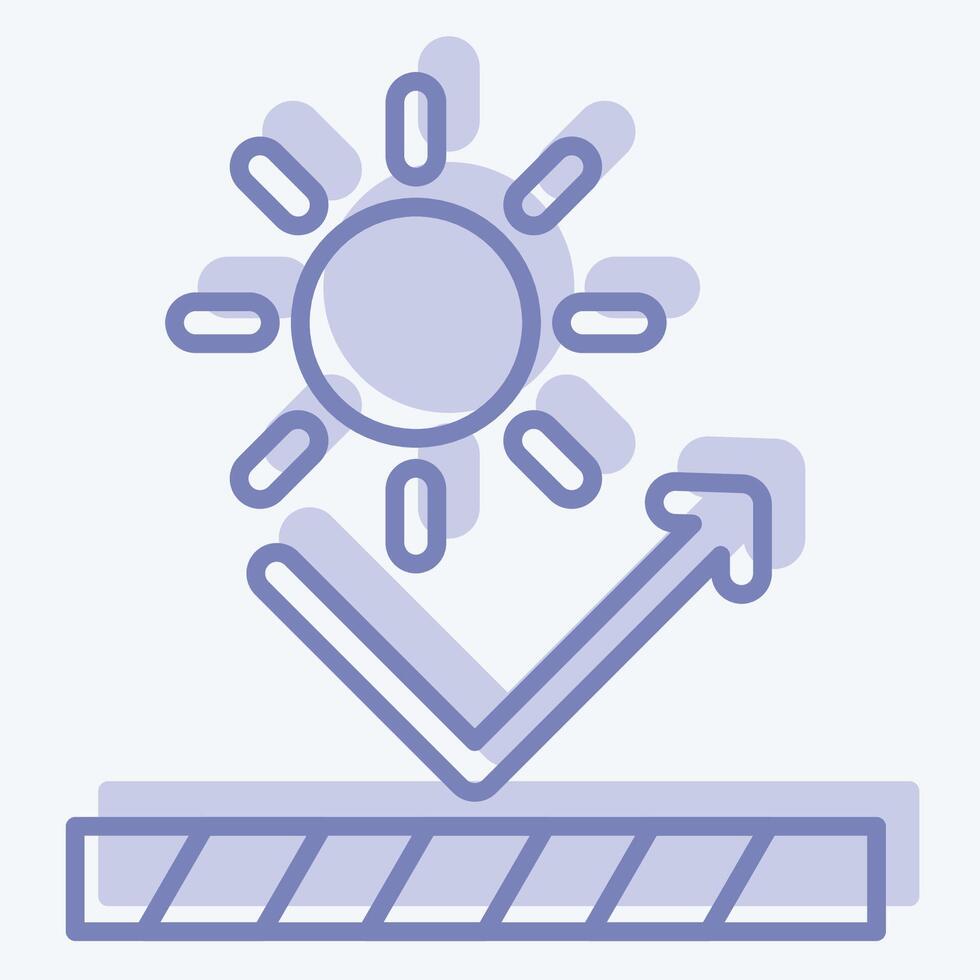 Icon UV Protection. related to Fabric symbol. two tone style. simple design editable vector