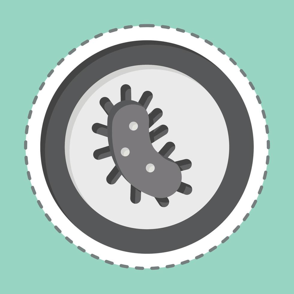 Sticker line cut Anti Bacterial. related to Fabric symbol. simple design editable vector