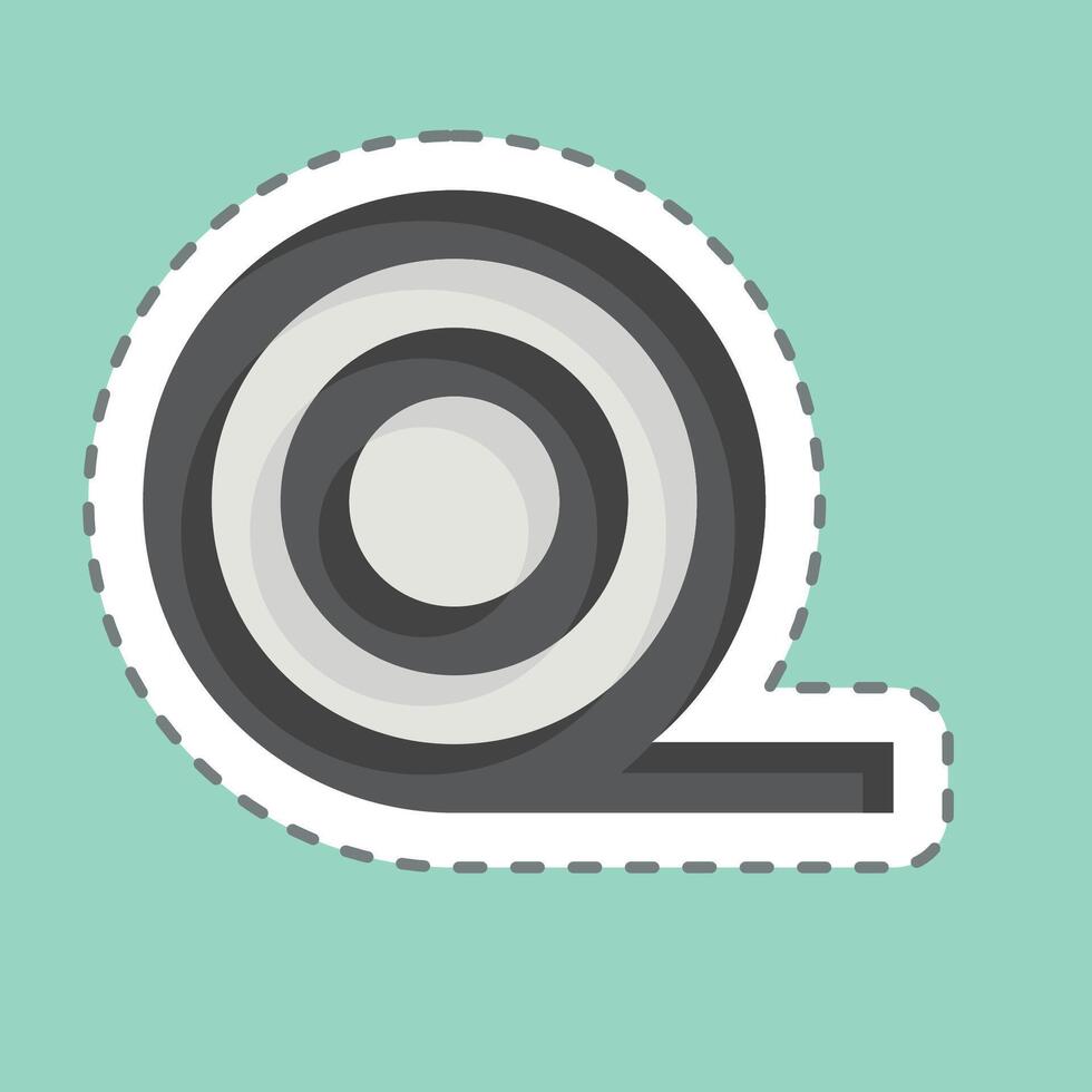 Sticker line cut Insulation. related to Fabric symbol. simple design editable vector